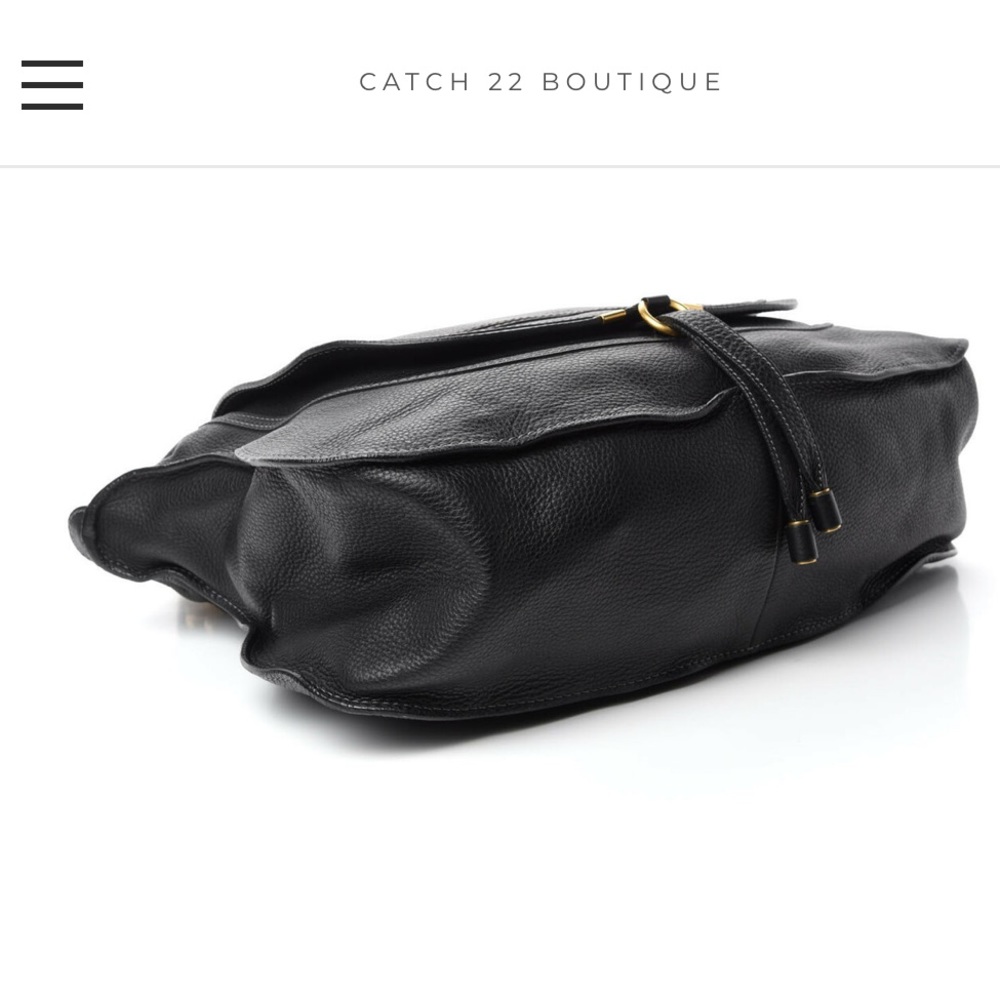 Chloe Black Medium Marcie Bag - Picture 3 of 6